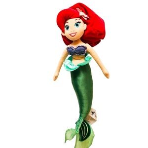 Disney Ariel The Little Mermaid  21" Shimmery Tail Plush Doll